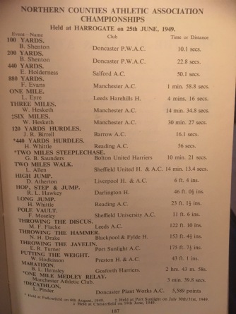 1949 Northern Counties T&F Championships 1949